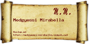 Medgyessi Mirabella névjegykártya